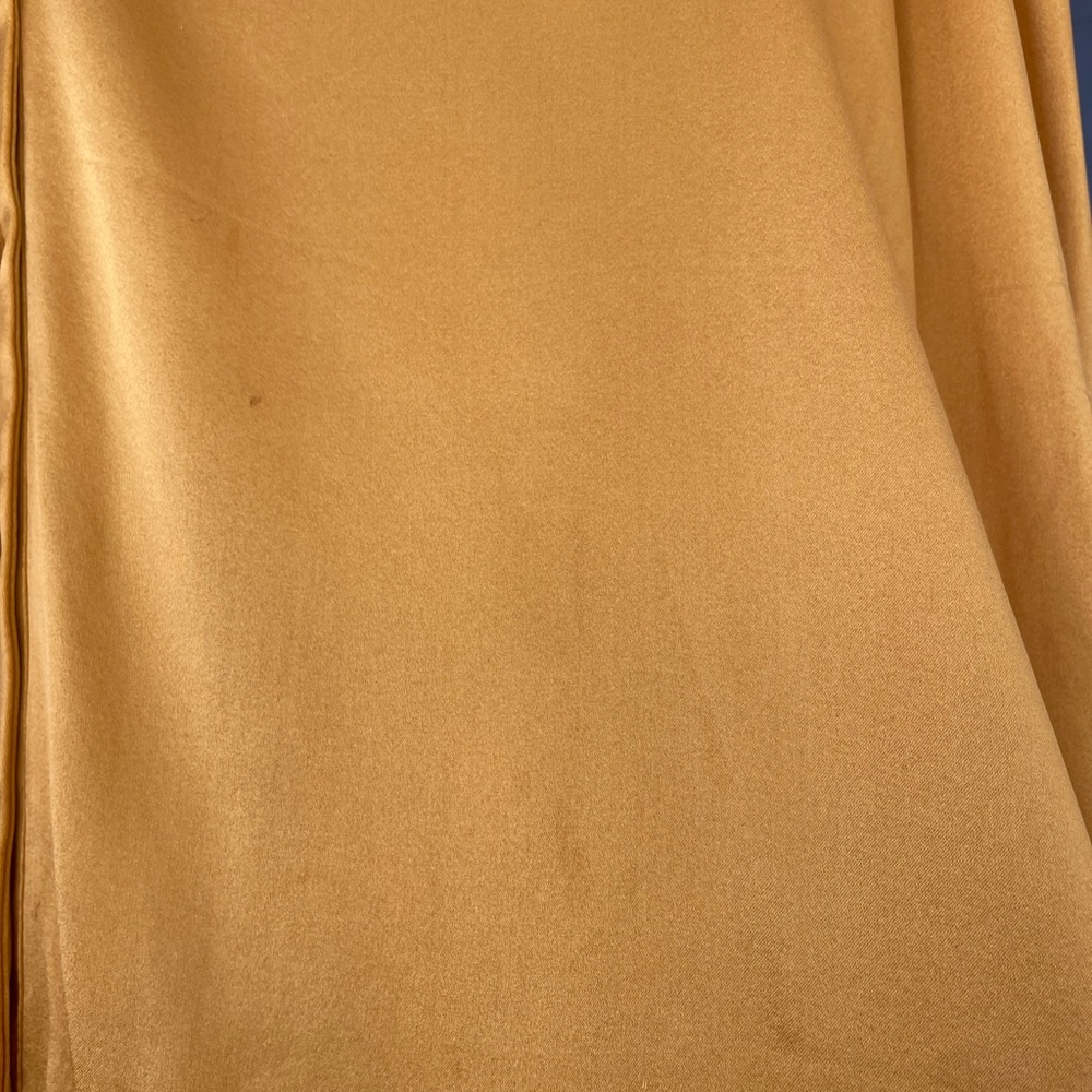 White House Black Market Silk Vintage Gold Blouse Size Large - Picture 6 of 6